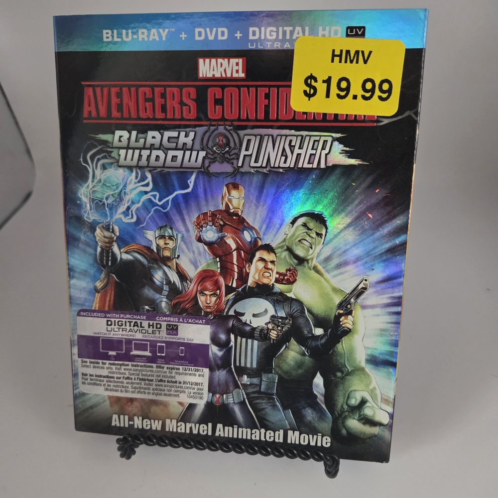 Marvel Avengers Confidential Blu-Ray with Red and Blue Cover